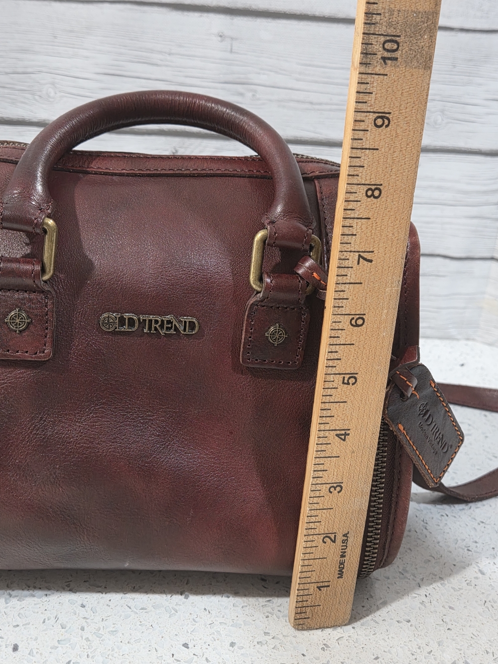 Old Trend Mini Trunk Crossbody Rusty Red - Picture 14 of 16